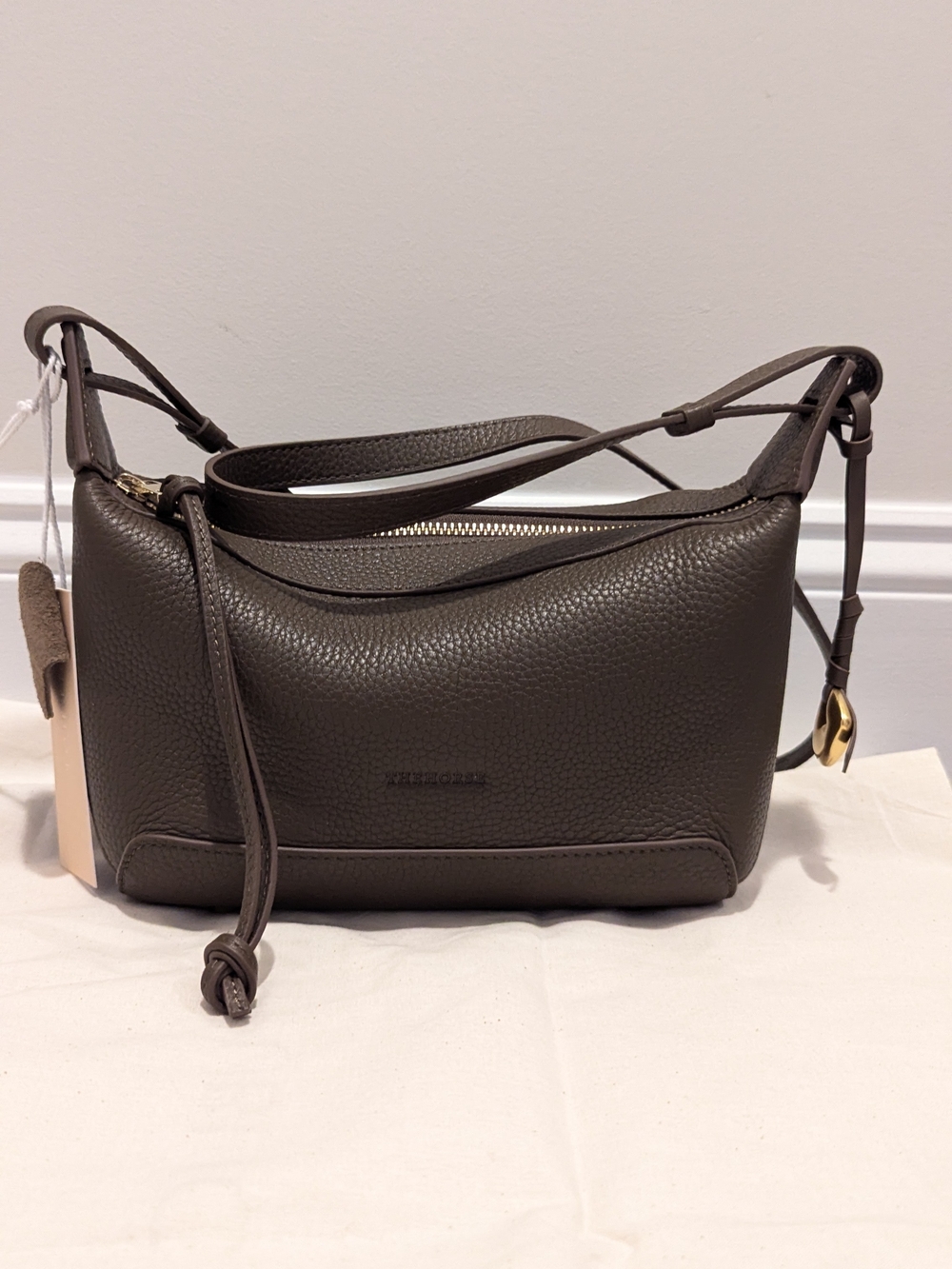 Genuine Leather Mini Lou Crossbody Bag From THE HORSE - Olive